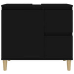 Baderomsskap Svart 65X33X60 Cm Konstruert Tre