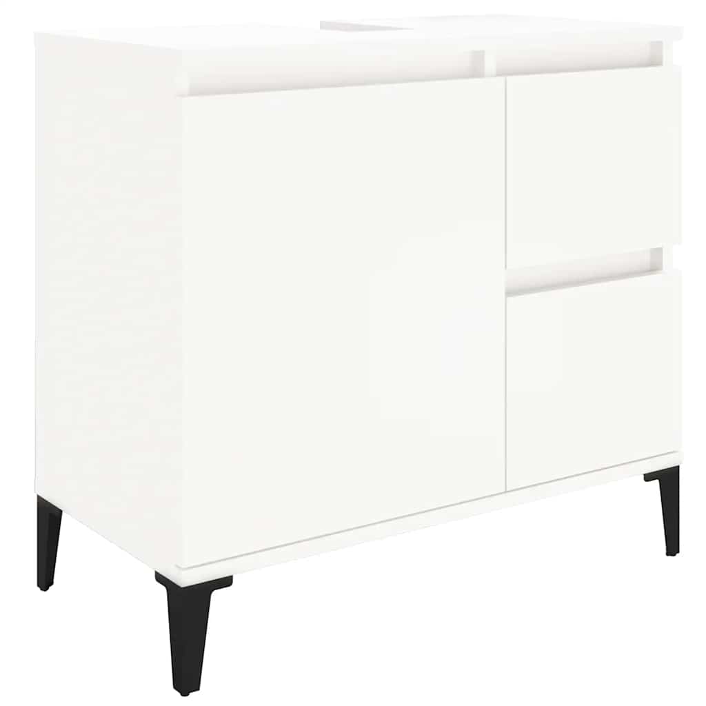 Baderomsskap Hvit 65X33X60 Cm Konstruert Tre