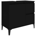 Baderomsskap Svart 65X33X60 Cm Konstruert Tre