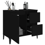 Baderomsskap Svart 65X33X60 Cm Konstruert Tre