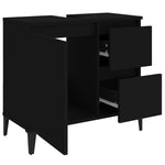 Baderomsskap Svart 65X33X60 Cm Konstruert Tre