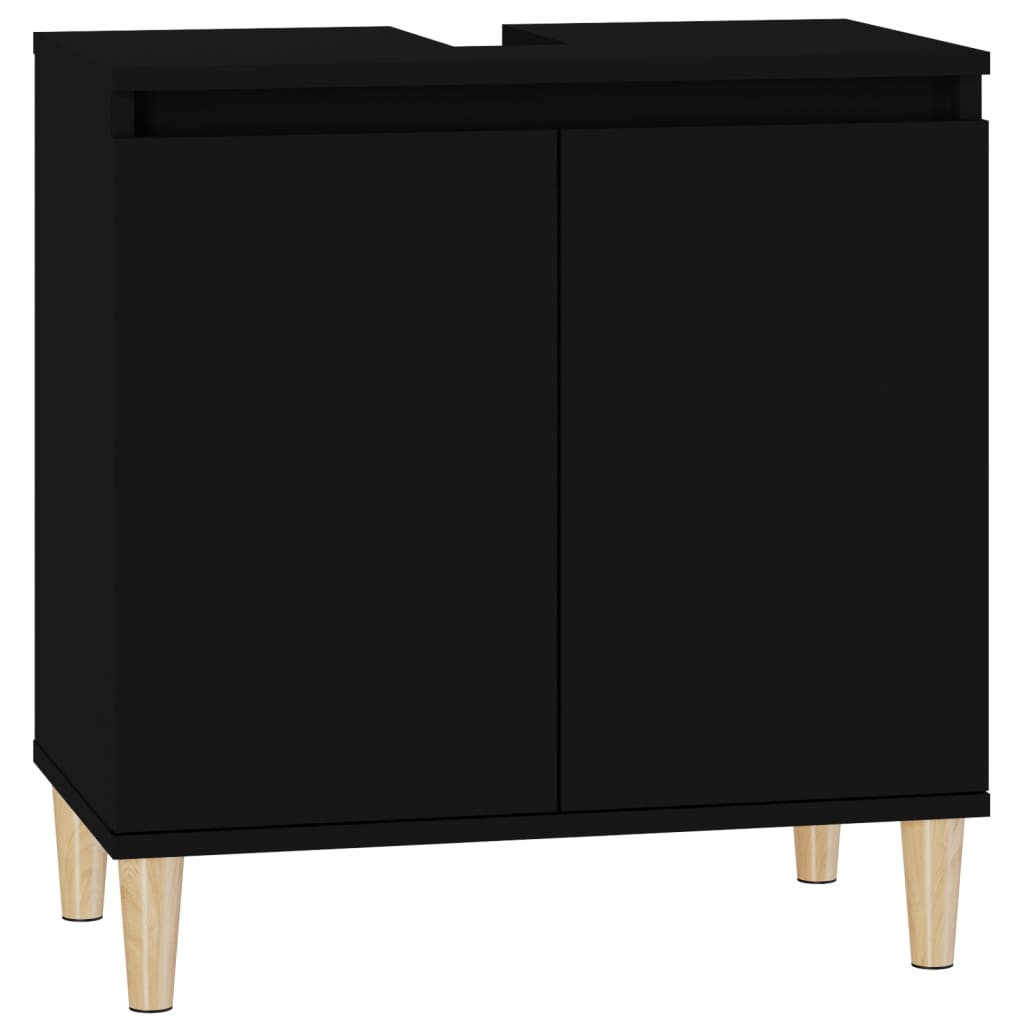 Servantskap Svart 58X33X60 Cm Konstruert Tre