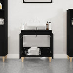 Servantskap Svart 58X33X60 Cm Konstruert Tre