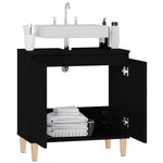 Servantskap Svart 58X33X60 Cm Konstruert Tre