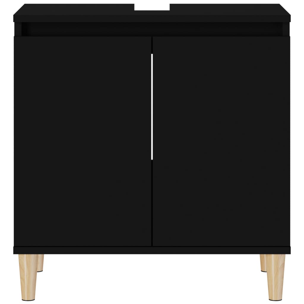 Servantskap Svart 58X33X60 Cm Konstruert Tre