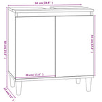 Servantskap Betonggrå 58X33X60 Cm Konstruert Tre
