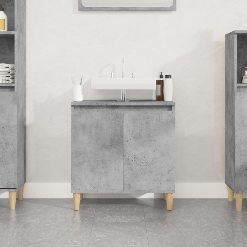 Servantskap Betonggrå 58X33X60 Cm Konstruert Tre