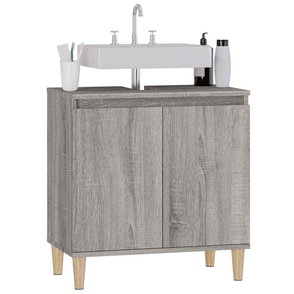 Servantskap Grå Sonoma 58X33X60 Cm Konstruert Tre