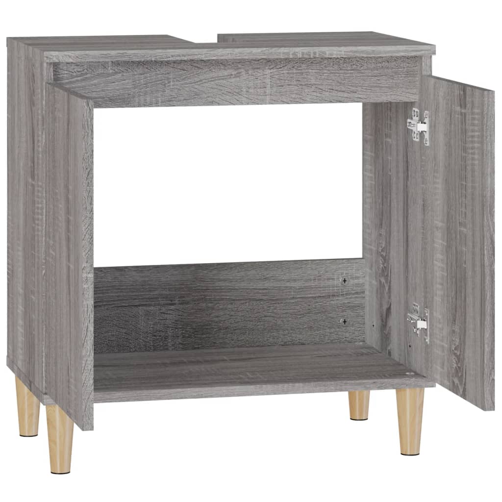 Servantskap Grå Sonoma 58X33X60 Cm Konstruert Tre