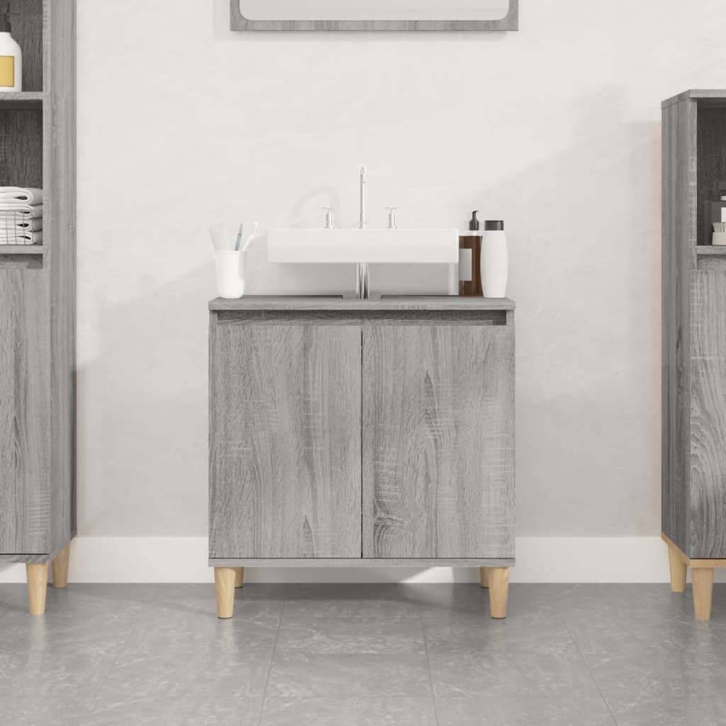 Servantskap Grå Sonoma 58X33X60 Cm Konstruert Tre