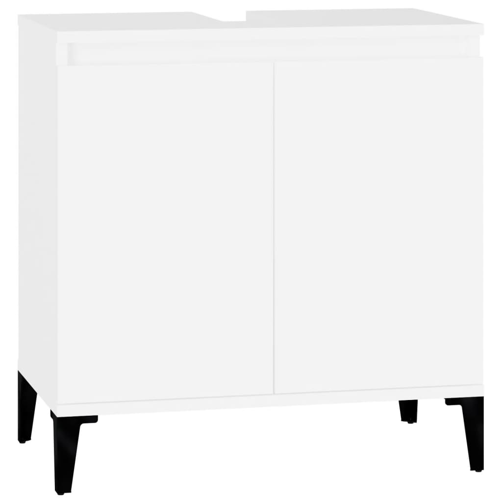 Servantskap Hvit 58X33X60 Cm Konstruert Tre