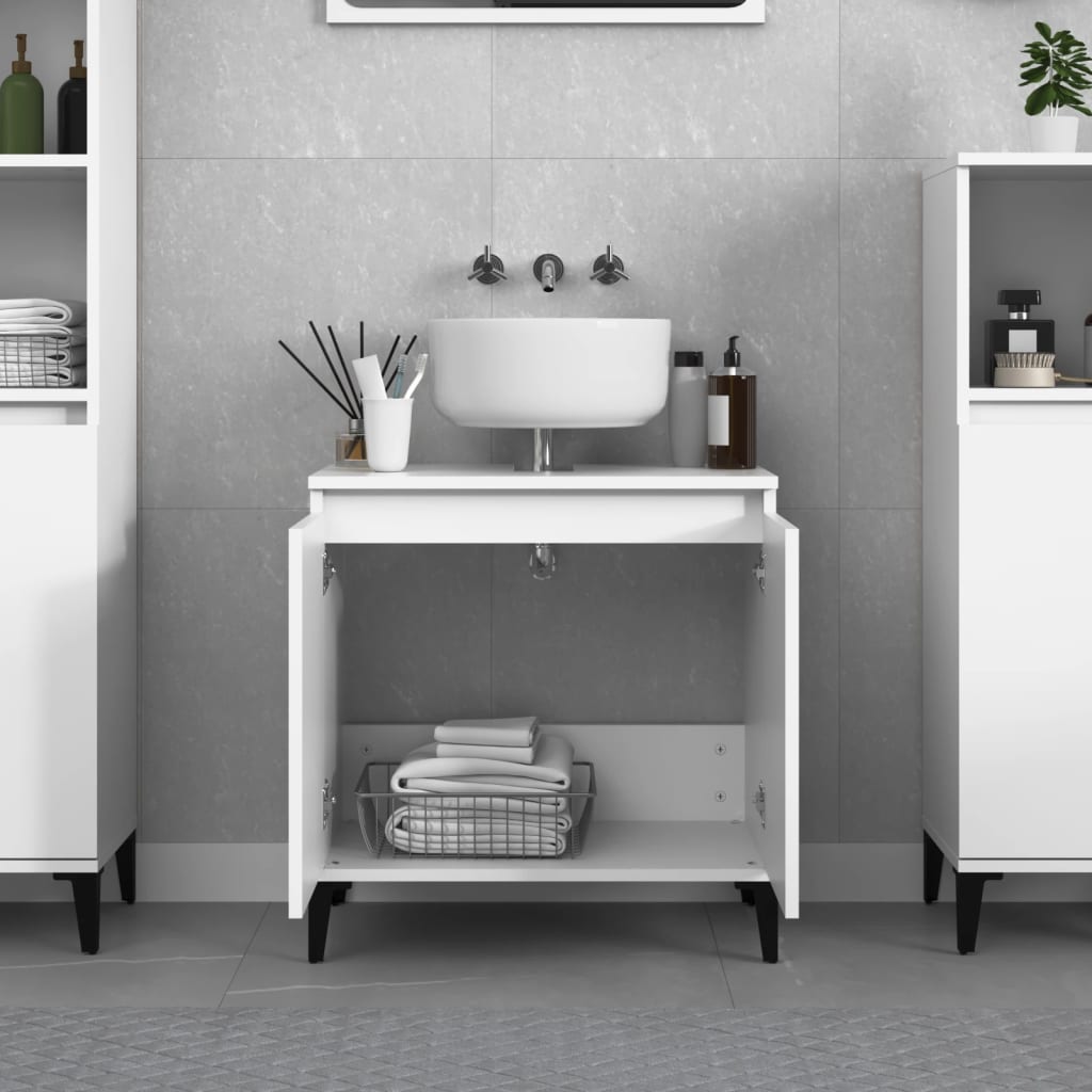 Servantskap Hvit 58X33X60 Cm Konstruert Tre