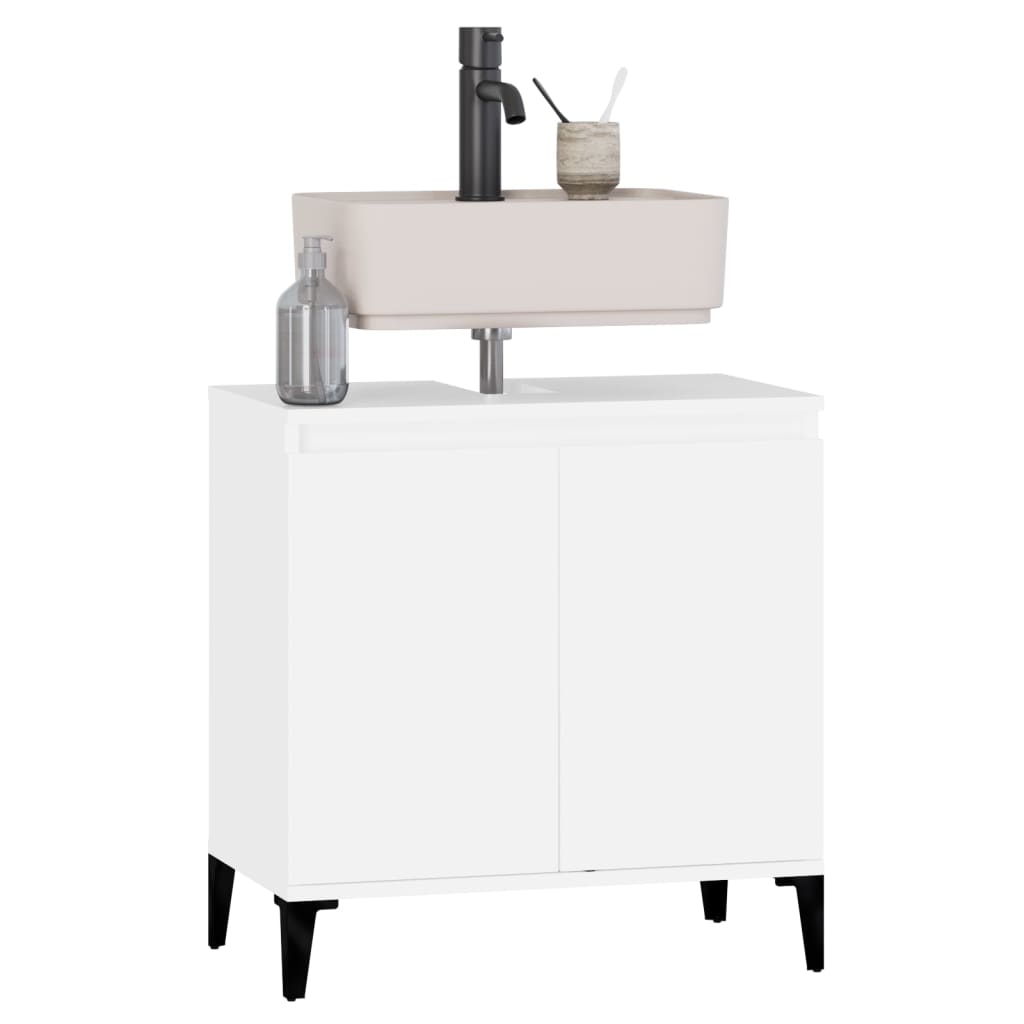 Servantskap Hvit 58X33X60 Cm Konstruert Tre