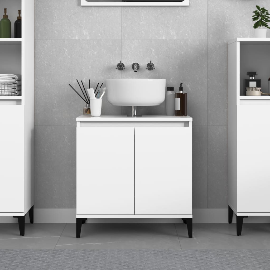 Servantskap Hvit 58X33X60 Cm Konstruert Tre
