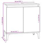 Servantskap Svart 58X33X60 Cm Konstruert Tre