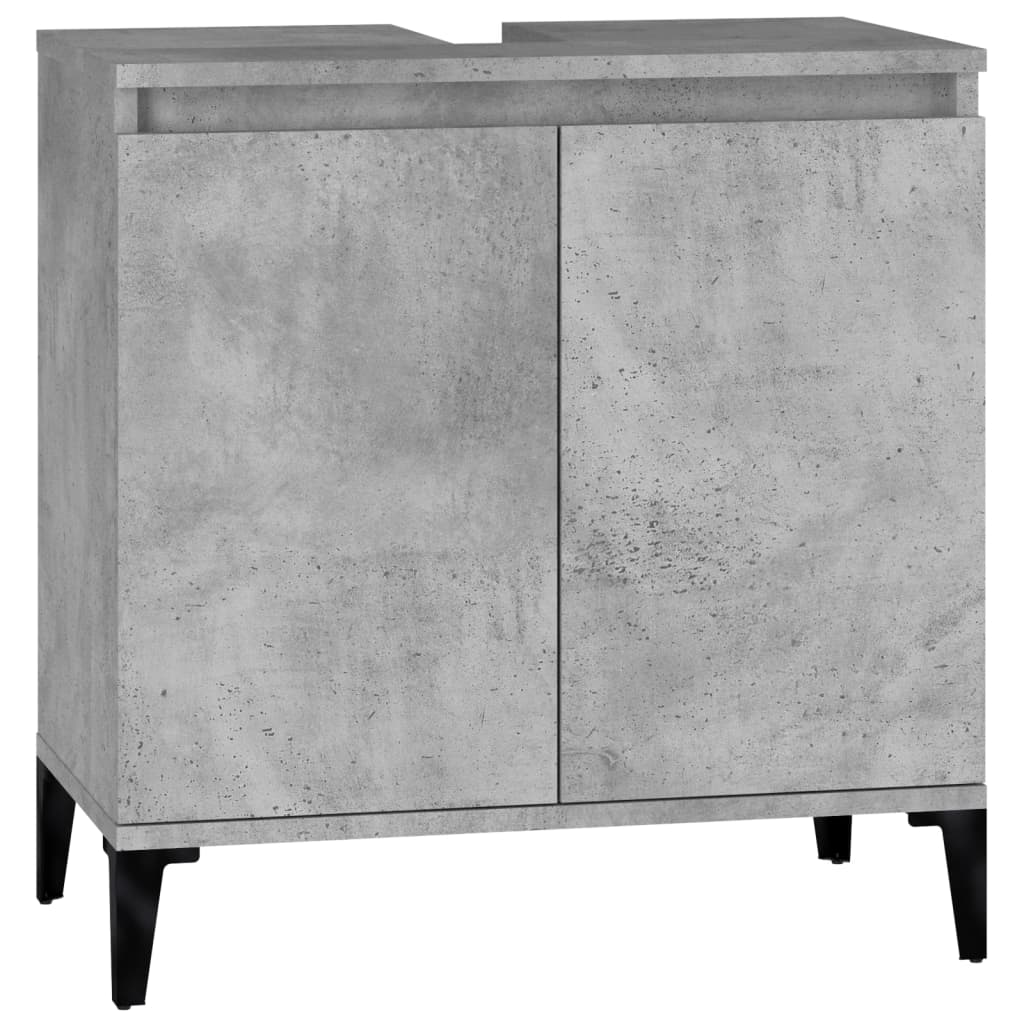 Servantskap Betonggrå 58X33X60 Cm Konstruert Tre