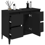 Servantskap Svart 80X33X60 Cm Konstruert Tre