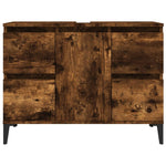 Servantskap Røkt Eik 80X33X60 Cm Konstruert Tre