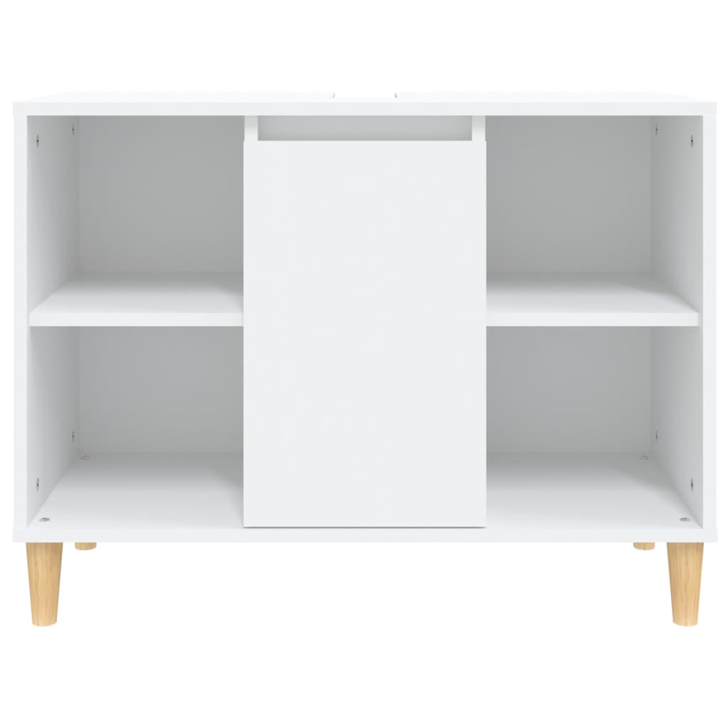 Servantskap Hvit 80X33X60 Cm Konstruert Tre
