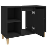 Servantskap Svart 80X33X60 Cm Konstruert Tre