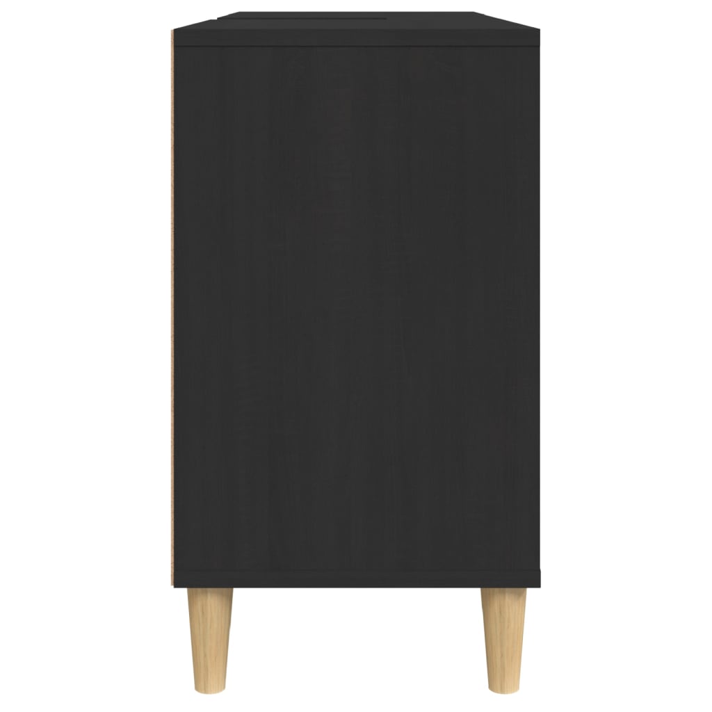 Servantskap Svart 80X33X60 Cm Konstruert Tre