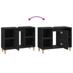 Servantskap Svart 80X33X60 Cm Konstruert Tre