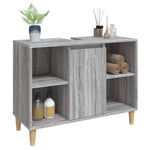 Servantskap Grå Eik 80X33X60 Cm Konstruert Tre