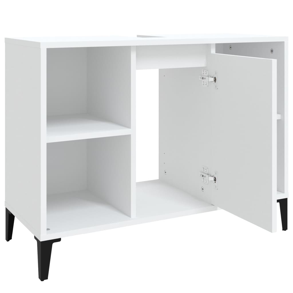 Servantskap Hvit 80X33X60 Cm Konstruert Tre
