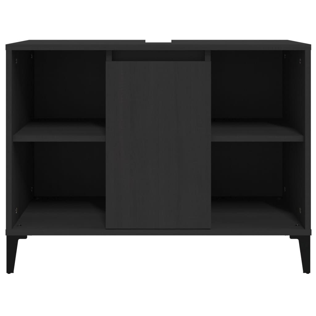 Servantskap Svart 80X33X60 Cm Konstruert Tre