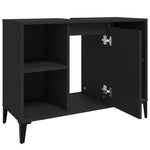 Servantskap Svart 80X33X60 Cm Konstruert Tre