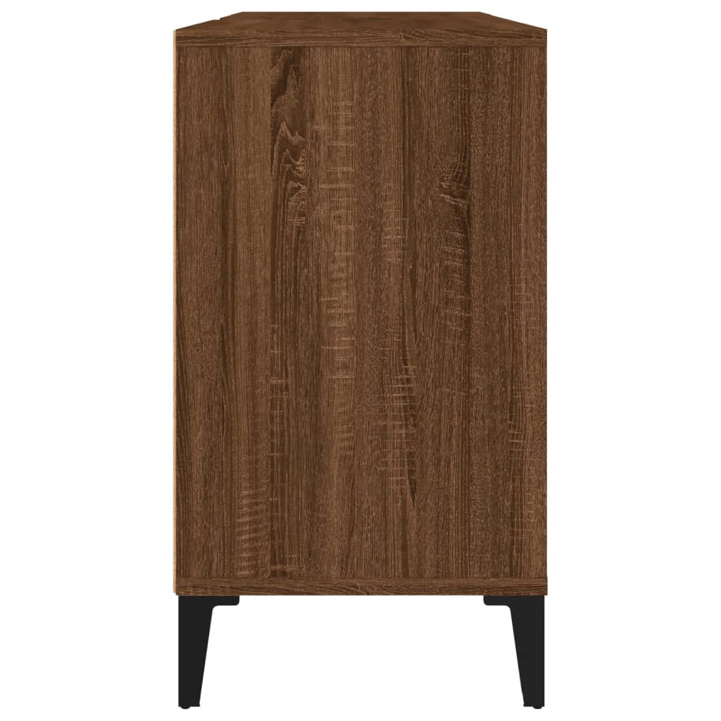 Servantskap Brun Eik 80X33X60 Cm Konstruert Tre