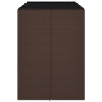 Barbord Med Glassplate Brun 145X80X110 Cm Polyrotting