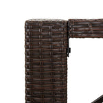 Barbord Med Glassplate Brun 145X80X110 Cm Polyrotting