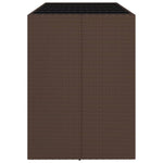 Barbord Med Glassplate Brun 185X80X110 Cm Polyrotting