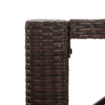 Barbord Med Glassplate Brun 185X80X110 Cm Polyrotting