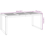 Hagebord Med U-Ben 180X90X75 Cm Heltre Akasie