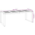 Hagebord Med U-Ben 200X90X75 Cm Heltre Akasie