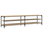Tv-Benk Sonoma Eik 200X30X50 Cm Konstruert Tre Og Metall