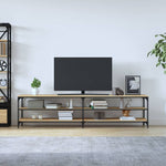 Tv-Benk Sonoma Eik 200X30X50 Cm Konstruert Tre Og Metall