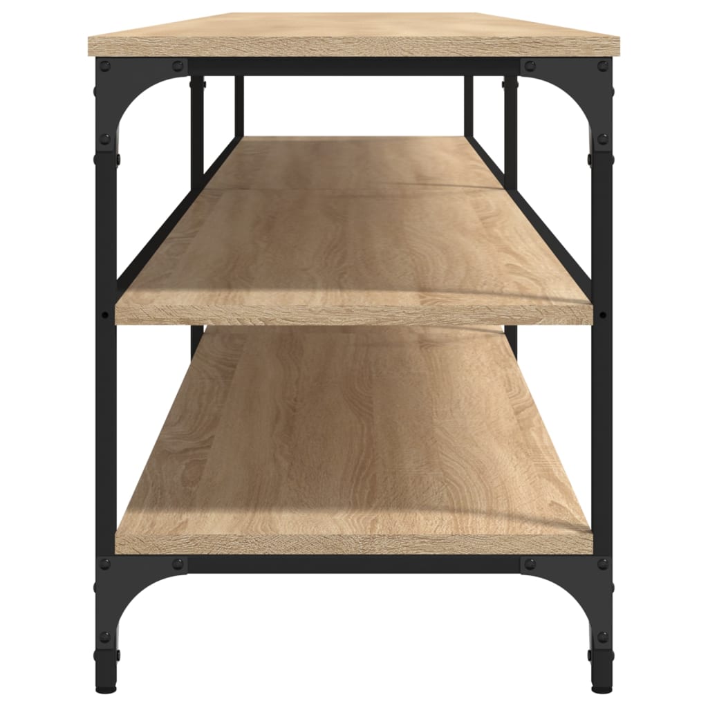 Tv-Benk Sonoma Eik 200X30X50 Cm Konstruert Tre Og Metall