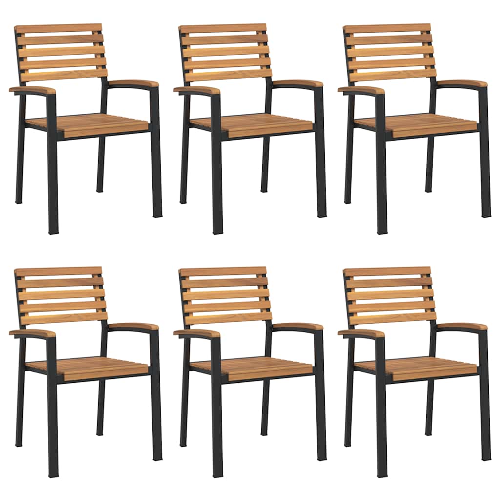 Hagespisegruppe 7 Deler Heltre Akasie Og Metall