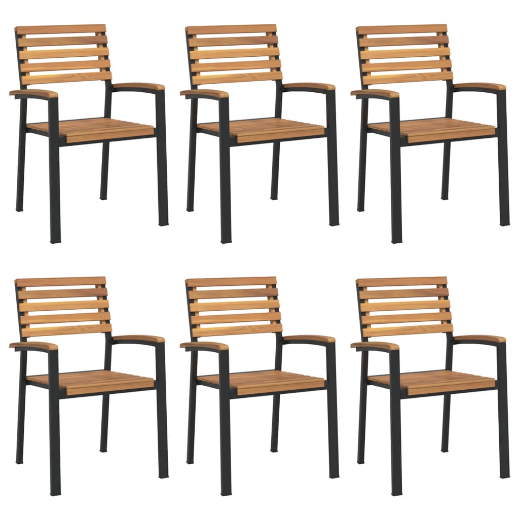 Hagespisegruppe 7 Deler Heltre Akasie Og Metall