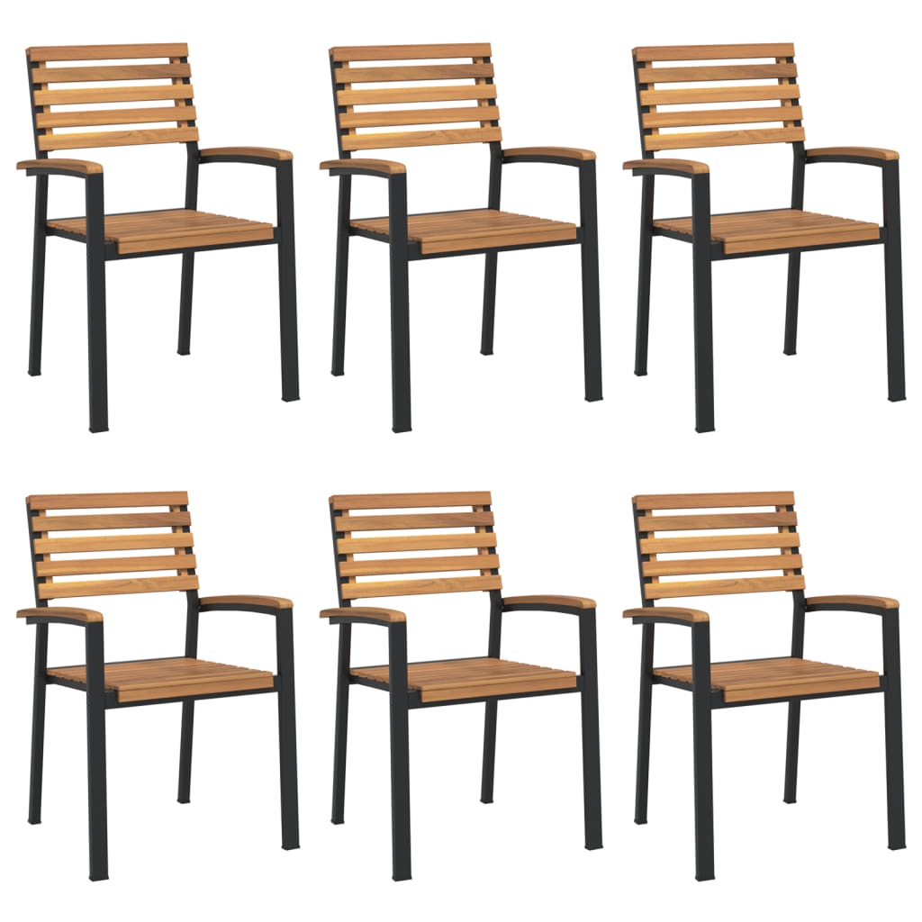 Hagespisegruppe 7 Deler Heltre Akasie Og Metall