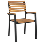 Stablebare Hagestoler 8 Stk Heltre Akasie Og Metall