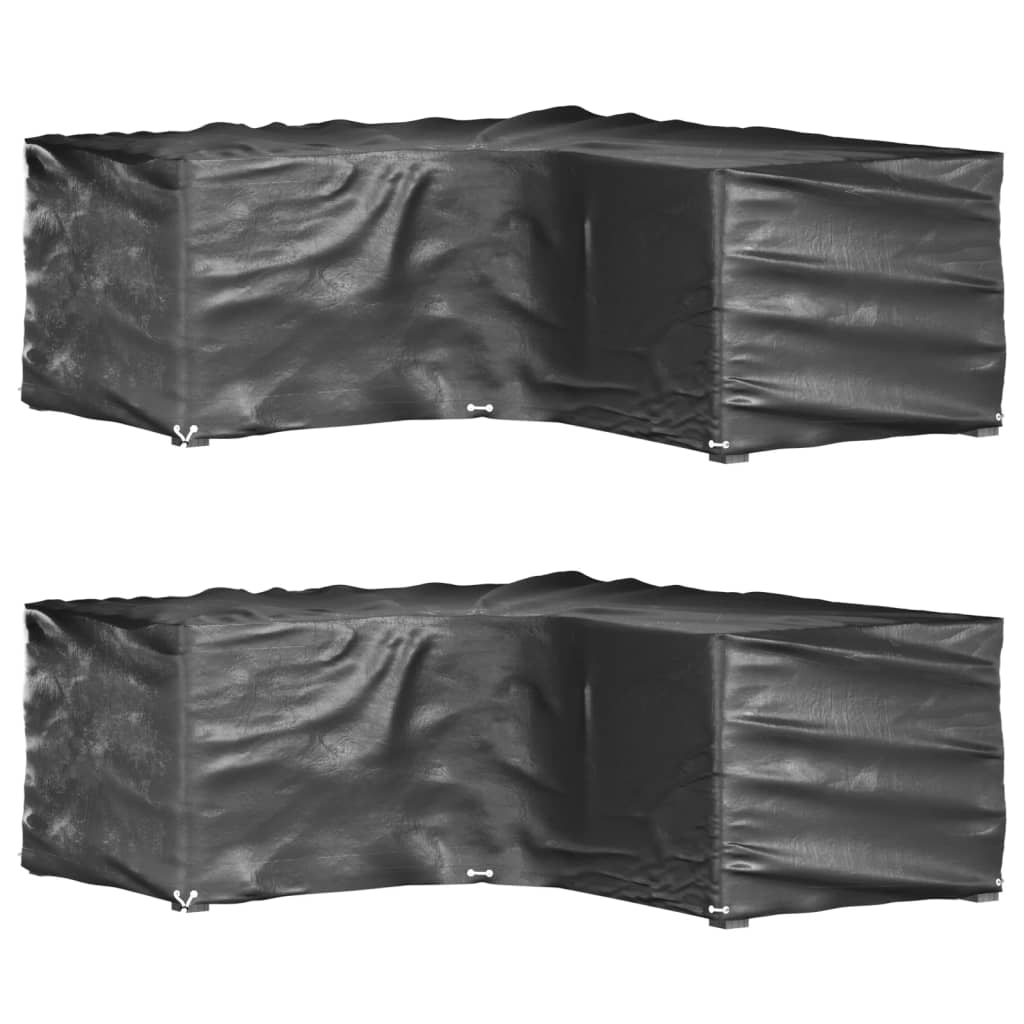 L-Formet Hagemøbeltrekk 2 Stk 12 Maljer 185X185X70 Cm