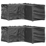 L-Formet Hagemøbeltrekk 2 Stk 12 Maljer 185X185X90 Cm