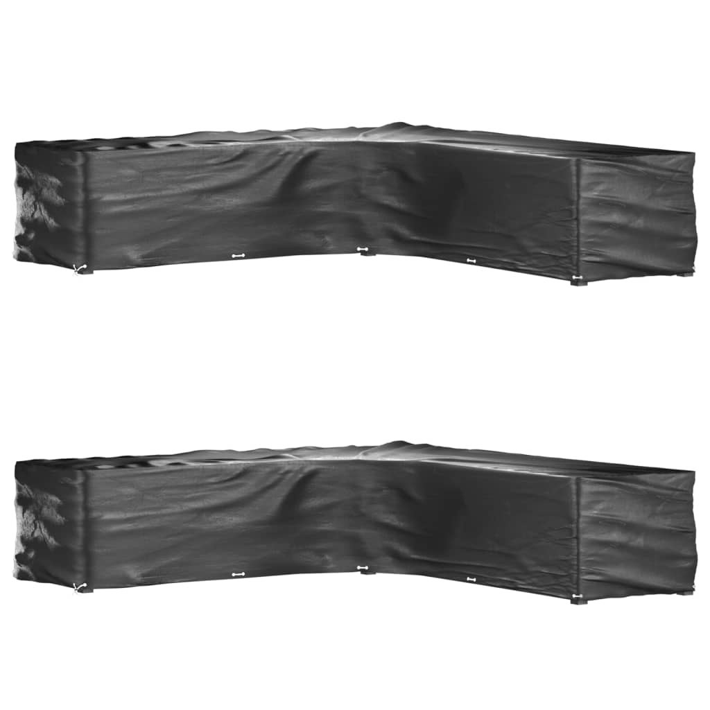 L-Formet Hagemøbeltrekk 2 Stk 20 Maljer 300X300X70 Cm