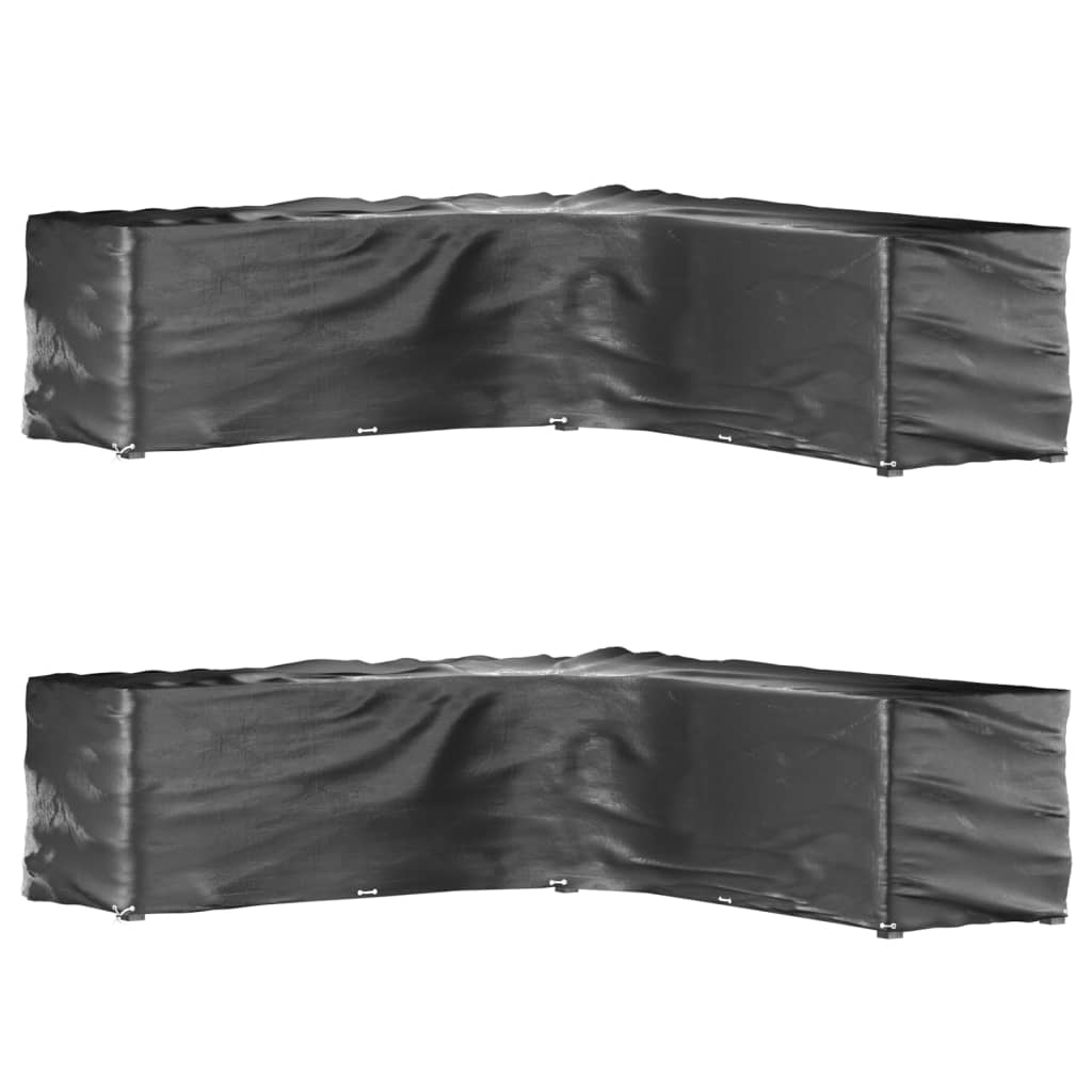 L-Formet Hagemøbeltrekk 2 Stk 20 Maljer 300X300X90 Cm