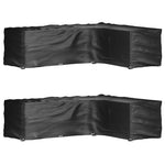 L-Formet Hagemøbeltrekk 2 Stk 18 Maljer 285X220X80 Cm