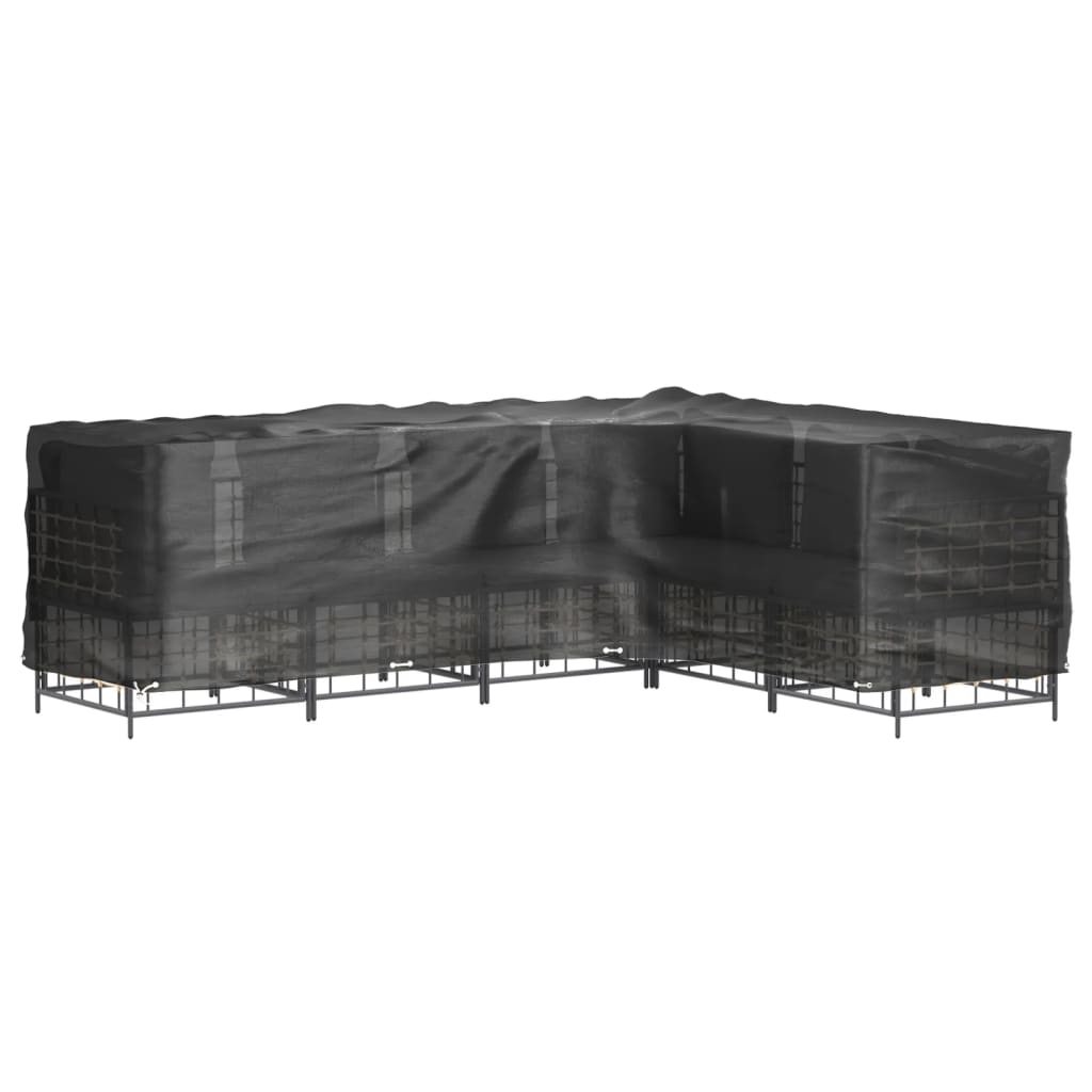 L-Formet Hagemøbeltrekk 2 Stk 18 Maljer 285X220X80 Cm